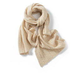 Classic Cable Knit Warm Large Pure Cashmere Knitted Scarf
