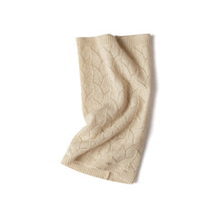 100% Cashmere Knitted Diamond Knit Infinity Scarf Neck Gaiter