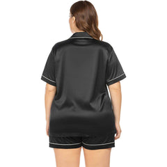 Women's Plus Size Silk Pajamas 100% Silk Short Pajamas Set