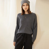 Women's Round Neck Loose Classic Classic Cashmere Sweater