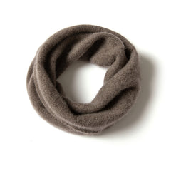 100% Pure Cashmere Neck Gaiter Soft Knit Infinity Scarf