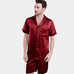 Men's Luxury Silk pajama Short Pure Silk Sleepwear