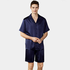 Short Silk Pajama Set for Men 100% Silk Men Silk Sleepwear