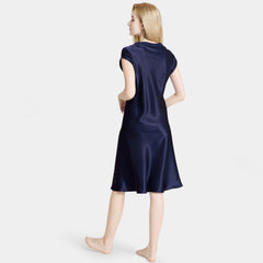 Women V Neck Silk Nighties Mulberry Silk Nightgowns