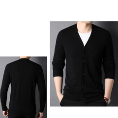 Men's 100% Pure Button Front Cashmere Cardigan