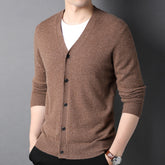 Men's 100% Pure Button Front Cashmere Cardigan