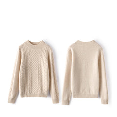 Women's Mock Neck Long Sleeve Warm Cashmere Sweater