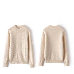 Women's Mock Neck Warm Knit Cashmere Sweater