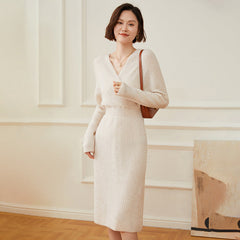 Women's Cashmere Long Wrap Cashmere Sweater Dresses