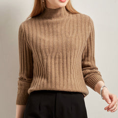 Half Turtleneck bottoming Casual Simple Slimming Knitted Cashmere Sweater