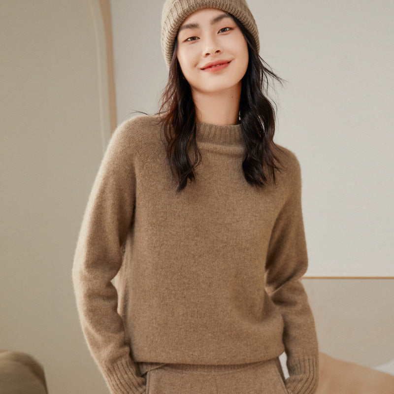 Half Turtleneck Pullover Loose Thickened Cashmere Sweater