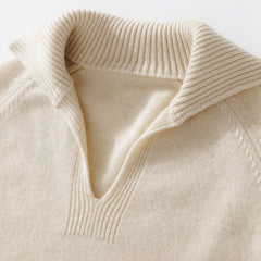 Women's Thickened Sweater Bottoming V-neck Pullover Loose Knitwear Cashmere Sweater