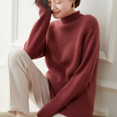 Half Turtleneck Cashmere Pullover Versatile  Bottoming Cashmere Sweater
