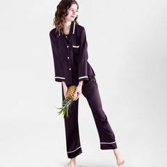 100% Mulberry Silk Pajamas Luxury Long Silk Pajama Set for Women