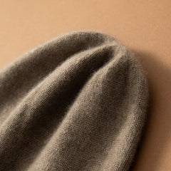 100% Pure Cashmere Fashionable and Versatile Color Warm Hat for Women and Men