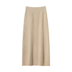 Cashmere Skirt Women's High-waist Slim Cashmere Knitted Hip Skirt