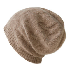 100% Cashmere Slouchy Knit Caps Beanie Hat for Women