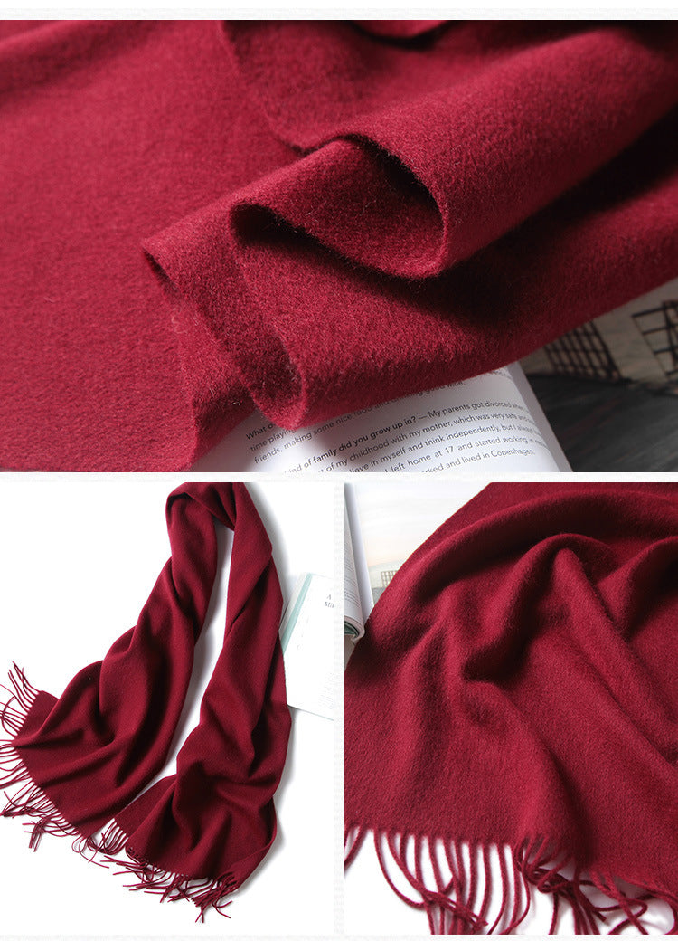 100% Pure Cashmere Thickened Dual-purpose Warm Shawl Cashmere Scarf for Men and Women