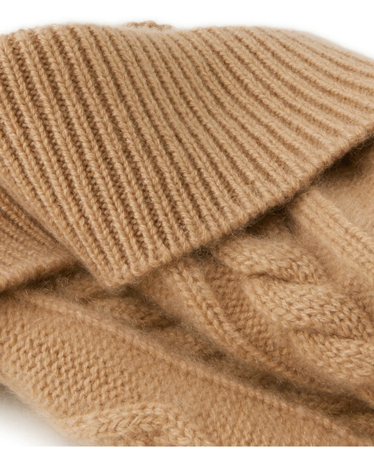 100% Pure Cashmere  Soft & Stretchy Warm Hat for Winter