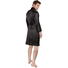 Men's Silk Kimono Robe Long Sleeve Silk Robe for Men