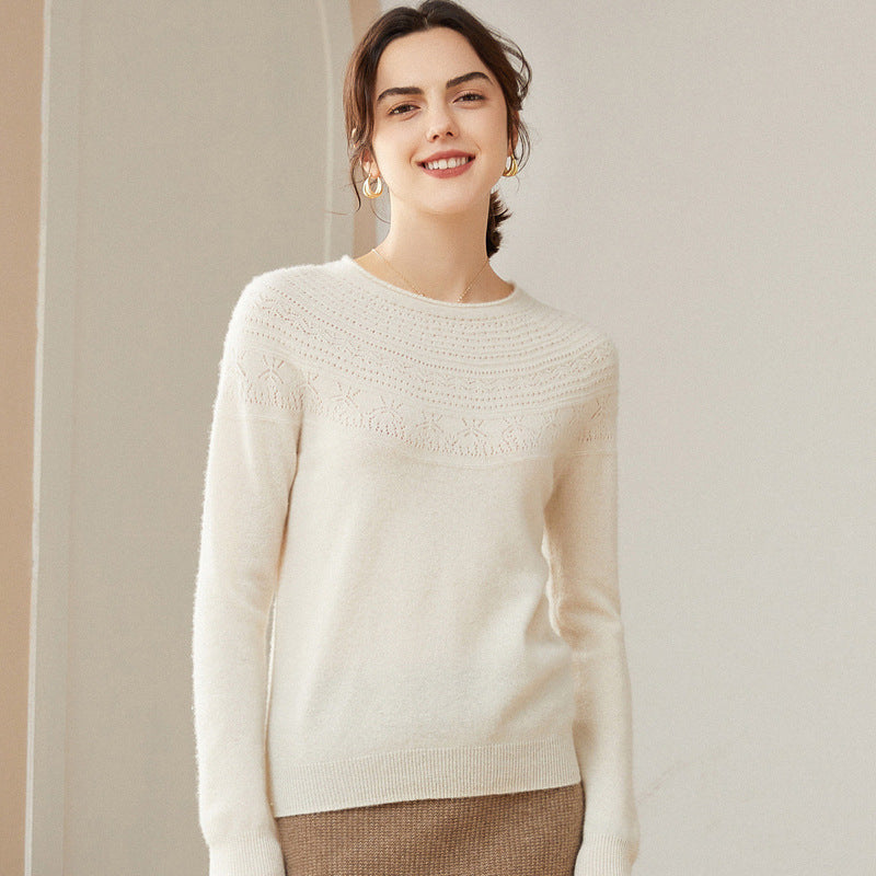 100% Pure Women Cashmere Sweater Long Sleeve Pullover Cashmere Sweater