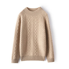Women's Cashmere Sweater Long Sleeve Winter Mock neck Warm Cashmere Sweater