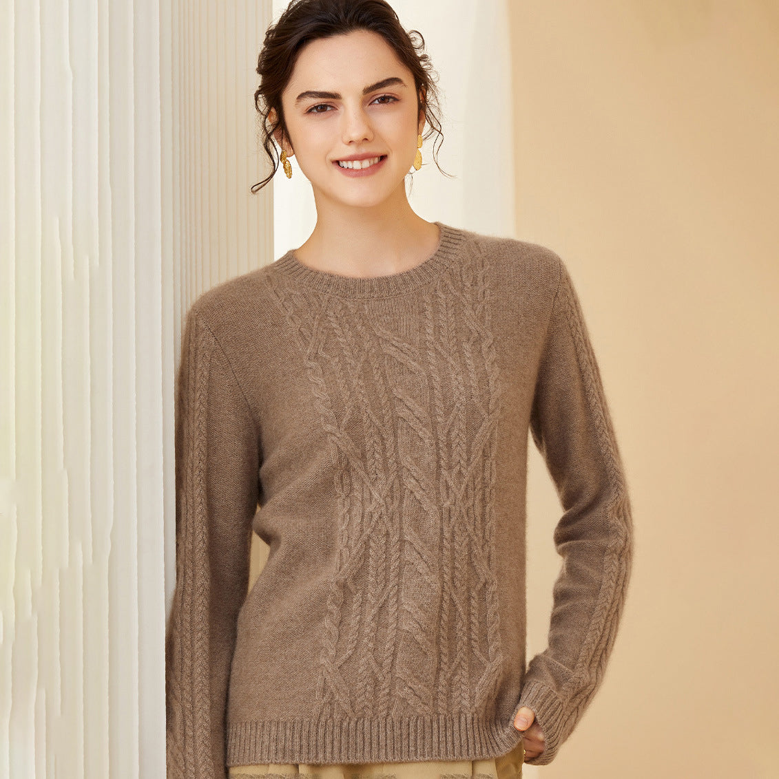 Women's Cashmere Sweater Long Sleeve Pullover Cashmere Sweater