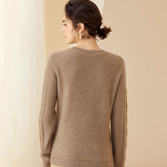Women's Cashmere Sweater Long Sleeve Pullover Cashmere Sweater