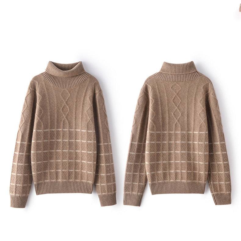 Women's Turtleneck Cashmere Sweater Warm Long Sleeve Pullover Cashmere Tops