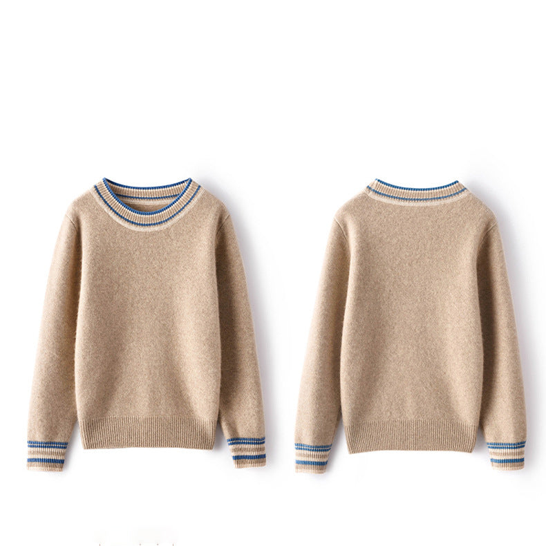 Women's Cashmere Sweater Mock neck Long Sleeve Warm Cashmere Sweater