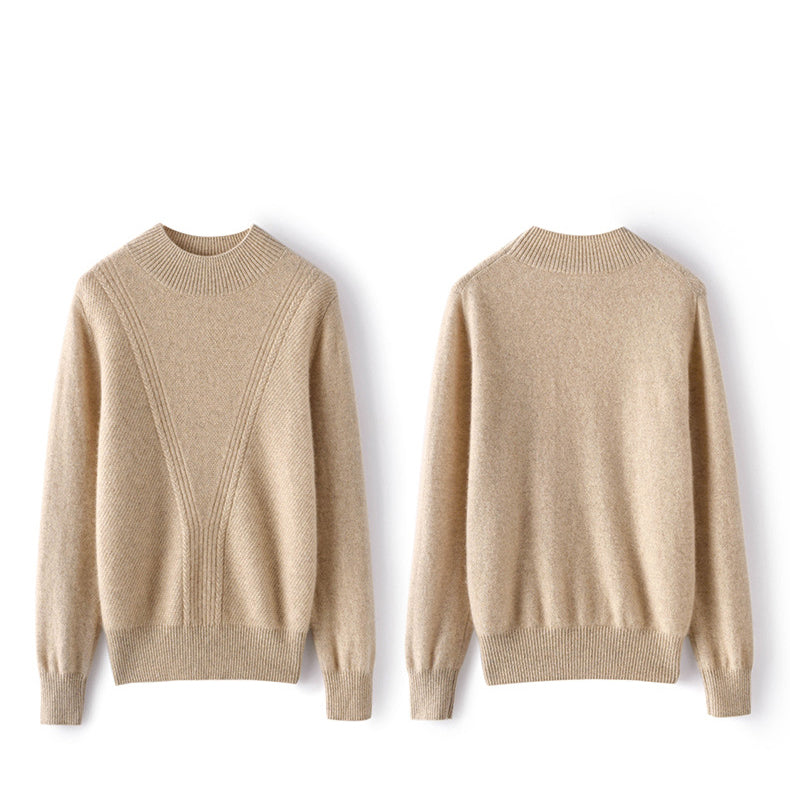 Cashmere Sweater for Women Mock neck Winter Long Sleeve Soft Warm Cashmere Sweater