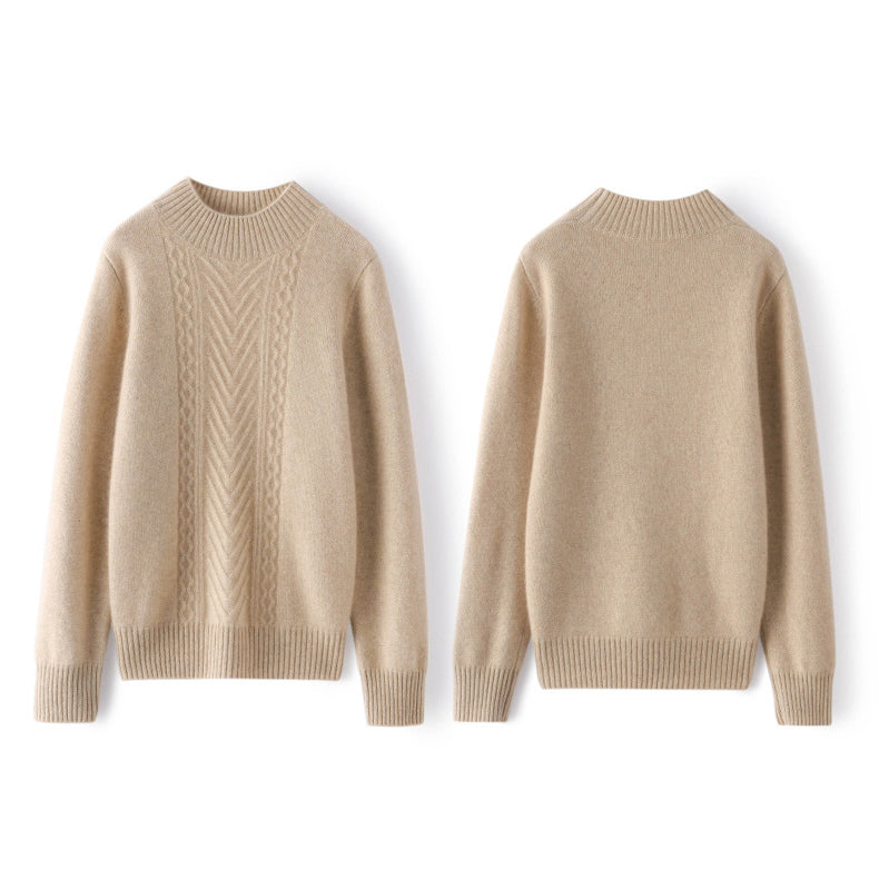 Cashmere Sweater for Women Mock neck Long Sleeve Winter Warm Cashmere Sweater