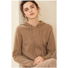Women's Cashmere Hoodie Sweater Cashmere Hooded Cashmere Sweater