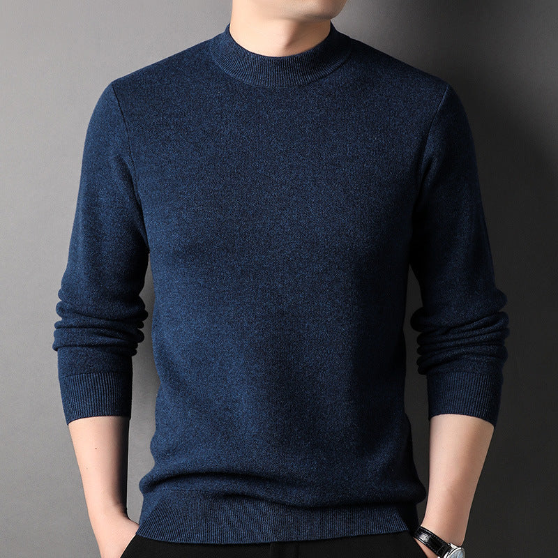 Men's 100% Pure Cashmere Sweater Crew Neck Long Sleeve Cashmere Sweater
