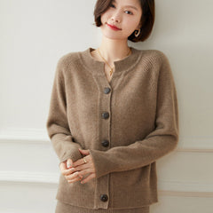 sheyle Cashmere Cardigan for Women Button Front Long Sleeve V Neck Cashmere Cardigan Tops