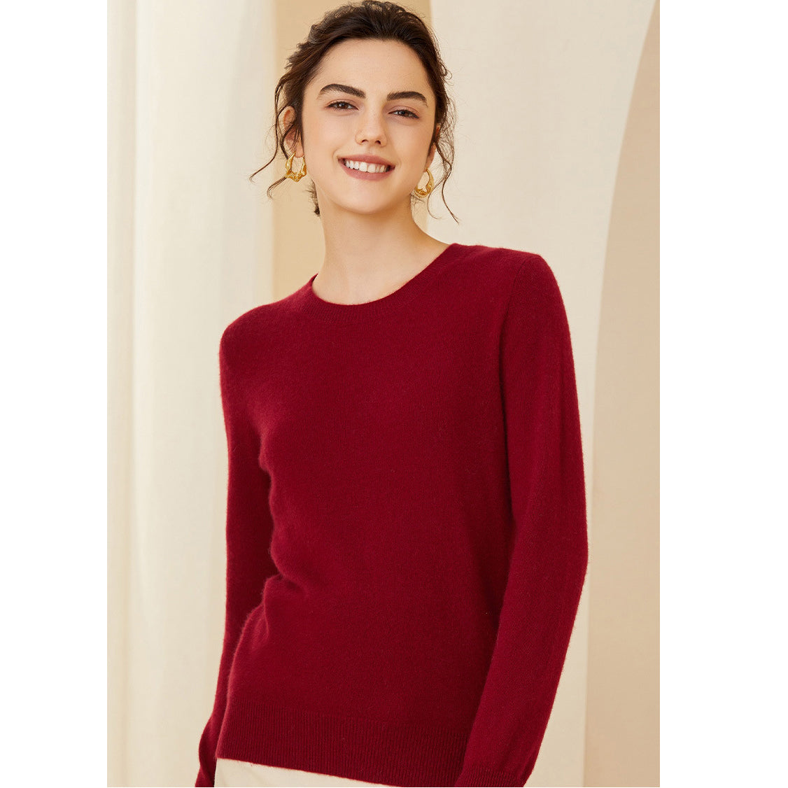 Cashmere Sweater for Women Classic Long Sleeve Pullover Cashmere Tops