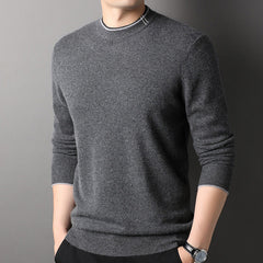 Men's 100% Pure Cashmere Sweater Round Neck Pullover Long Sleeve Cashmere Sweater